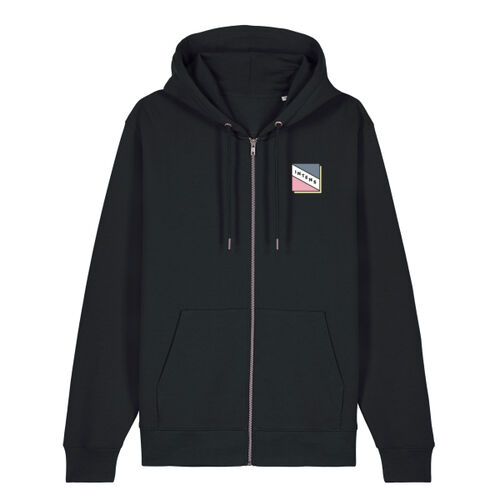 Intens Hoodie met rits zwart Thumbnail
