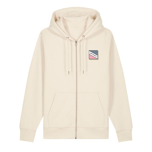 Intens hoodie met rits wit/beige Thumbnail