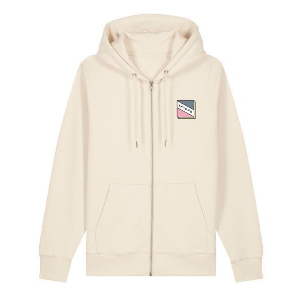 Intens hoodie met rits wit/beige Thumbnail